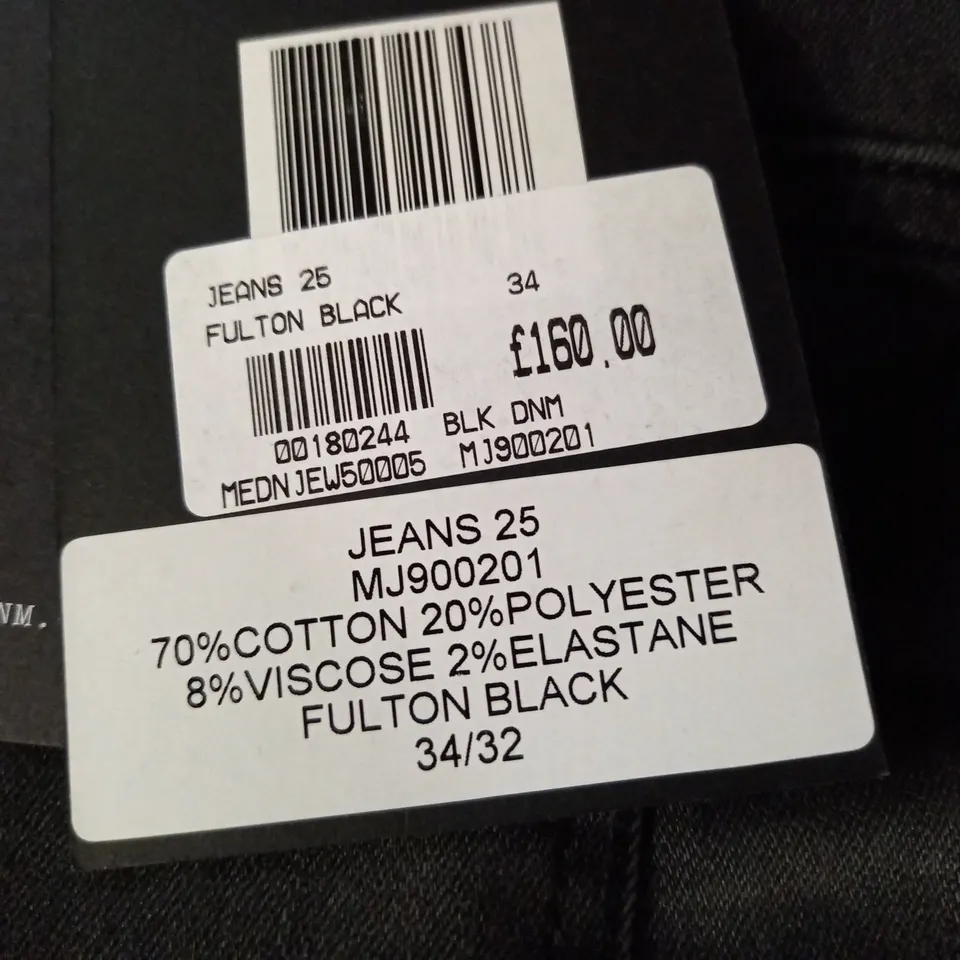BRAND NEW BLK DNM JEANS IN FULTON BLACK - 34X32