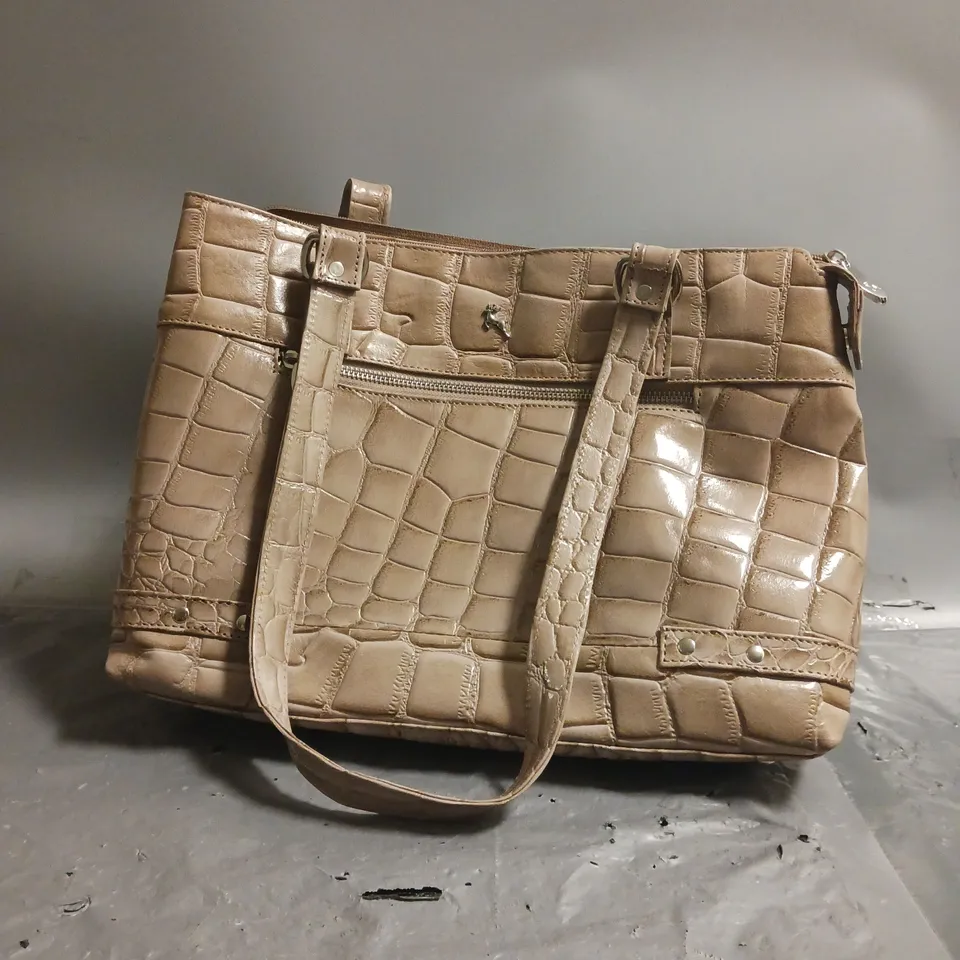 ASHWOOD LINDA CROC LEATHER SHOULDER BAG / COLLECTION ONLY 