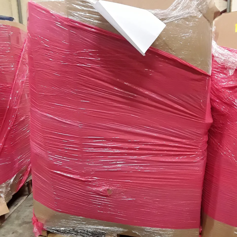 PALLET OF ASSORTED PRODUCTS INCLUDING OFFICE CHAIR, LAPTOP STAND, FLOOR FAN, RADIATOR COVER
