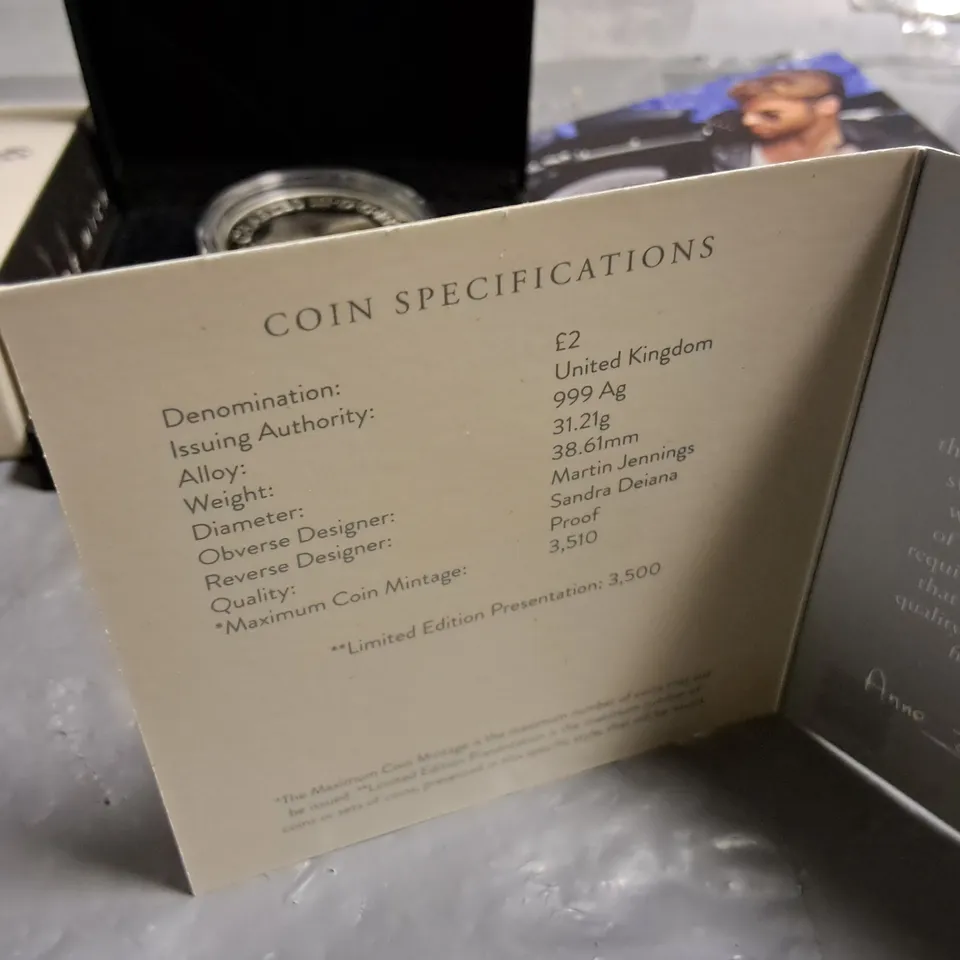 ROYAL MINT GEORGE MICHAEL 2024 UK 1OZ SILVER PROOF COLOUR COIN