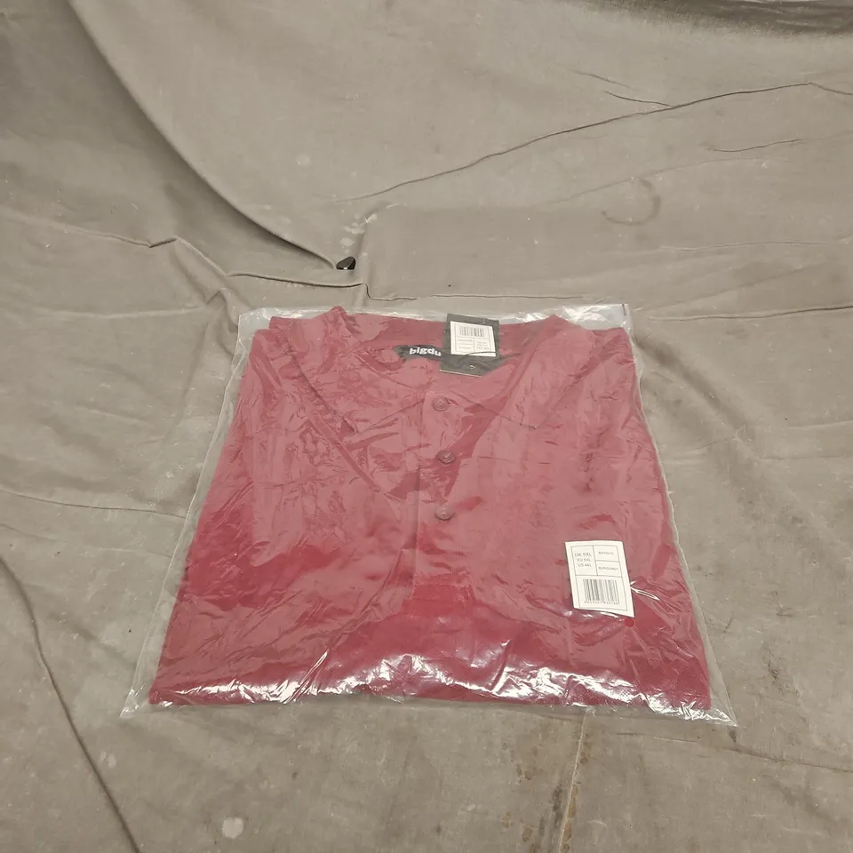 BIGDUDE BURGUNDY POLO SHIRT 5XL BAGGED WITH TAGS