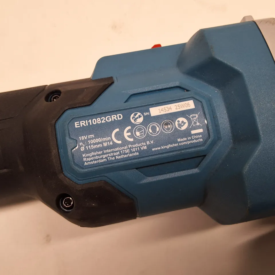 CORDLESS ANGLE GRINDER 18V WITH 4.0AH BATTERY (MODEL ERI1082GRD)