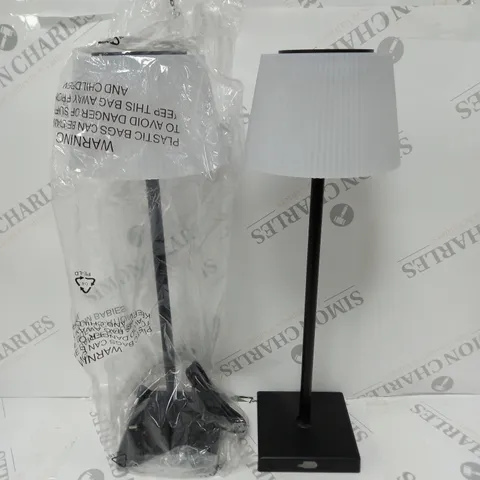 SFIXX SET OF 2 INDOOR/OUTDOOR TOUCH TABLE LIGHTS BLACK
