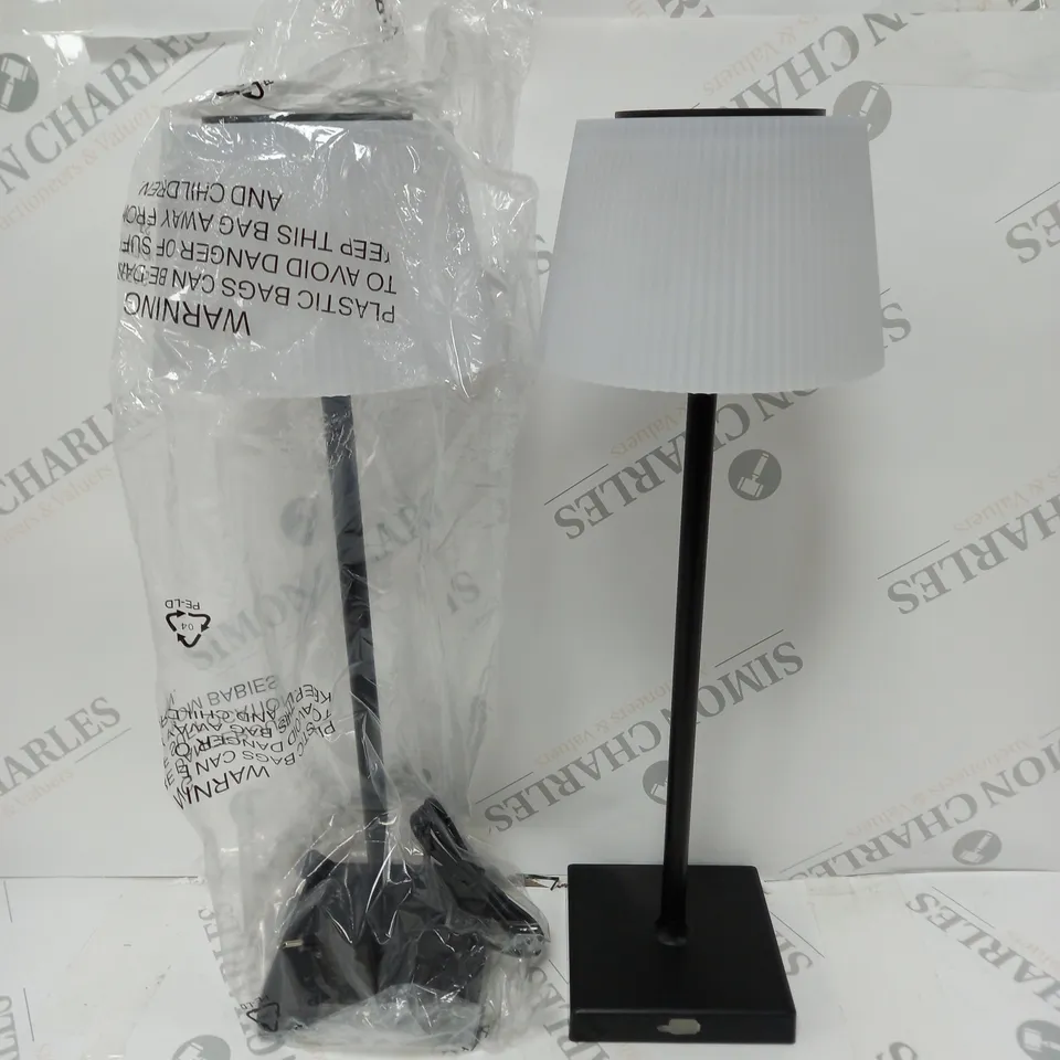 SFIXX SET OF 2 INDOOR/OUTDOOR TOUCH TABLE LIGHTS BLACK