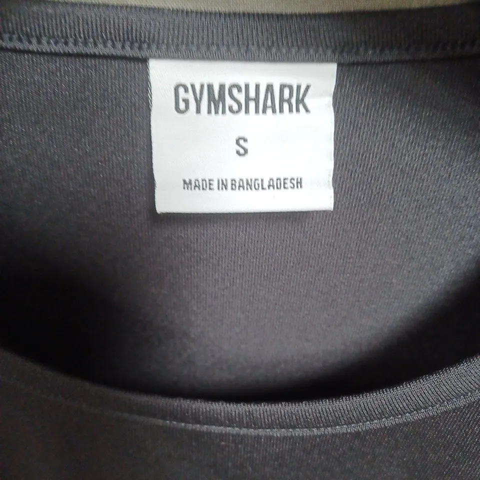 GYMSHARK BLACK LONG-SLEEVE TOP – SIZE S