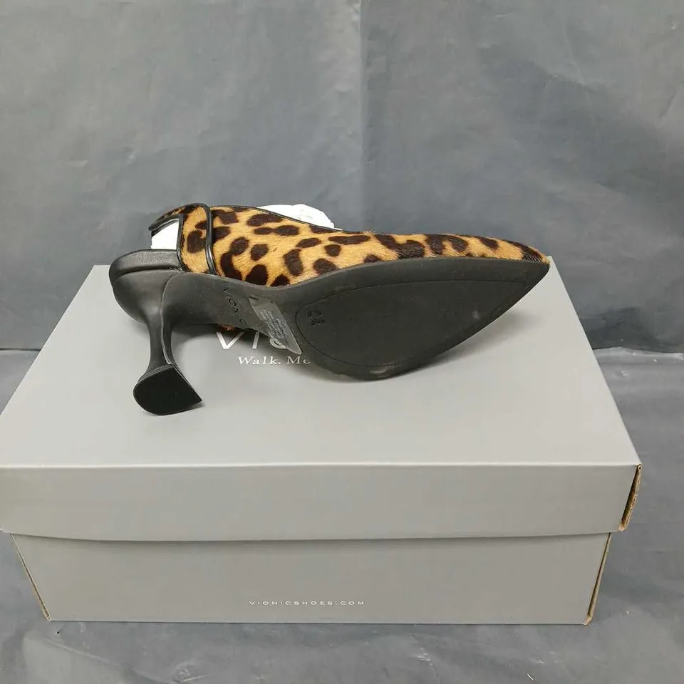 BOXED PAIR OF VIONIC LEOPARD PRINT DESIGN HIGH HEEL - 3