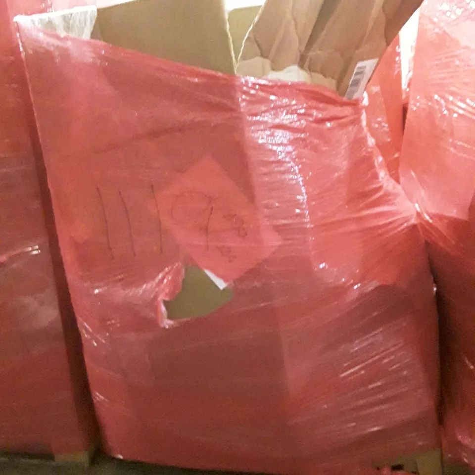 PALLET OF ASSORTED PRODUCTS INCLUDING TOILET SEAT, LAUNDRY HAMPER, PICTURE FRAME, TENT