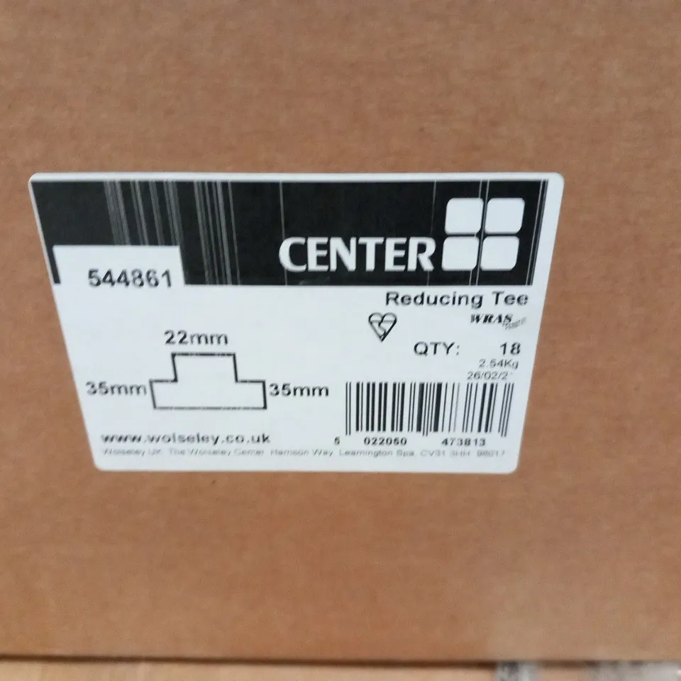 PALLET OF APPROXIMATELY 486 CENTER COPPER REDUCING TEE'S 35MM TO 22MM