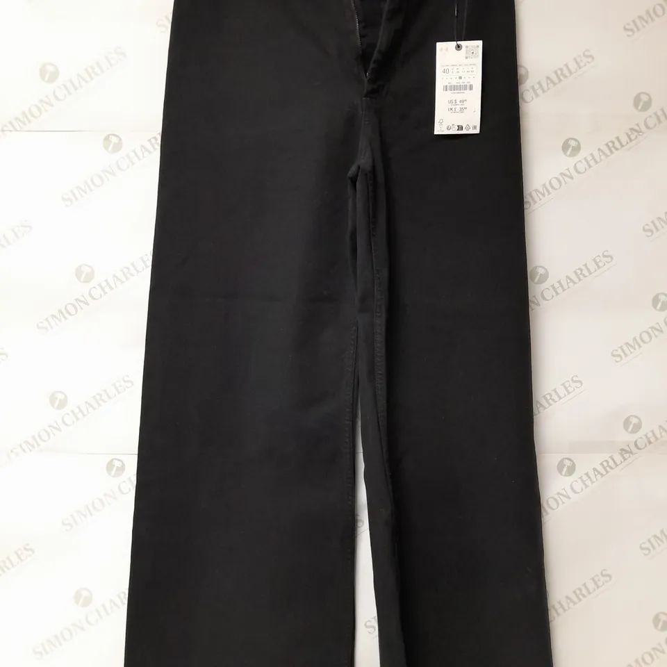 ZARA THE MARINE STRAIGHT JEANS IN BLACK - EU 40