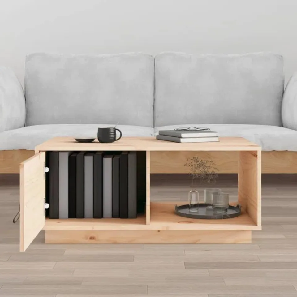 BOXED KAYLIYAH SOLID WOOD COFFEE TABLE WITH STORAGE
