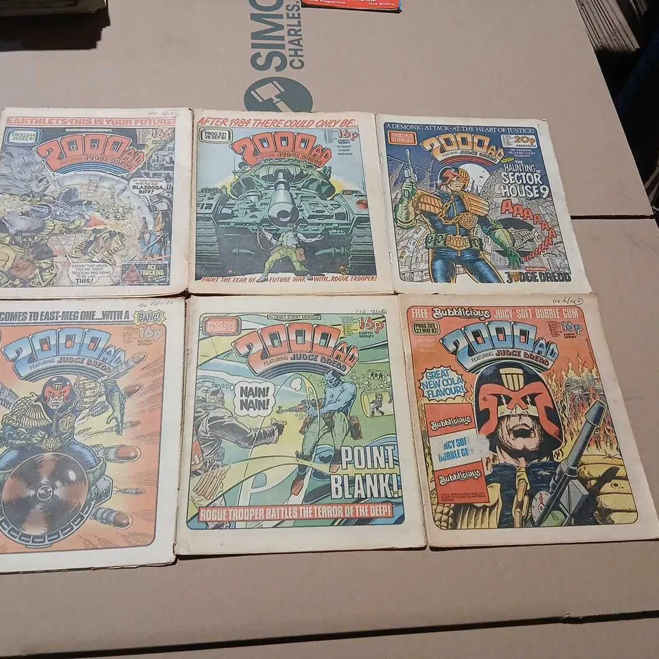 2000AD – SET OF 6 VINTAGE UK WEEKLY COMICS (1982)