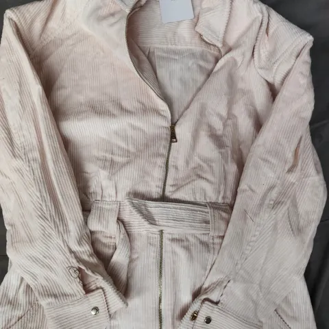 TED BAKER CORD ZIP FRONT JUMPSUIT IN CREAM SIZE 3