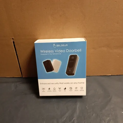 BELDEUR WIRELESS VIDEO DOORBELL BOXED WITH ACCESSORIES