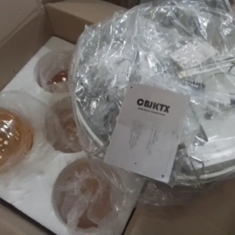 BOXED HANGING GLOBE CEILING LIGHT
