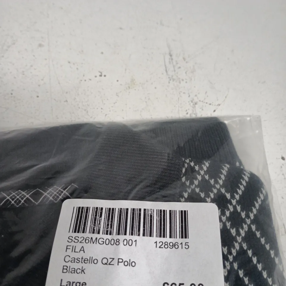 FILA CASTELLO QZ POLO BLACK – UK LARGE