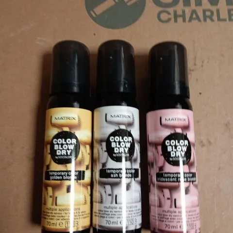 BOX OF APPROXIMATELY 20 ASSORTED MATRIX BLOW DRY TEMP COLOUR 