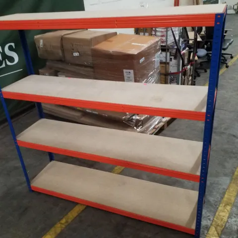 4-TIER SHELVING UNIT 180×180×45CM - BLUE & ORANGE