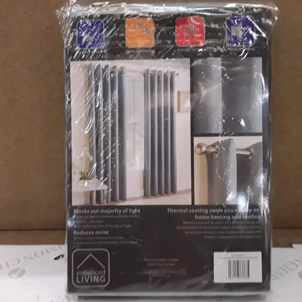 BRAND NEW ENHANCED LIVING BLACK OUT THERMAL CURTAINS - 168CM X 229CM (DUCK EGG)
