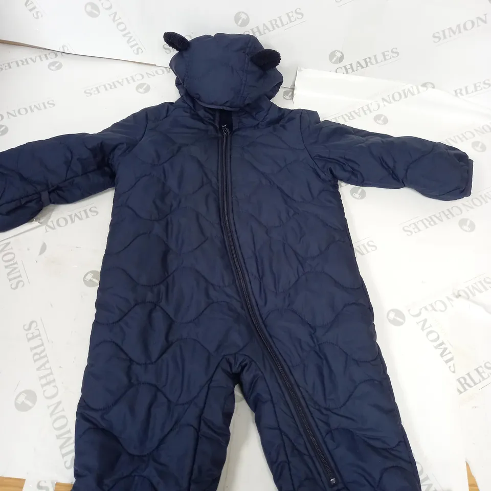 BOYS ALL IN ONE PADDED ZIPPED SNOWSUIT IN NAVY SIZE UNSPECIFIED
