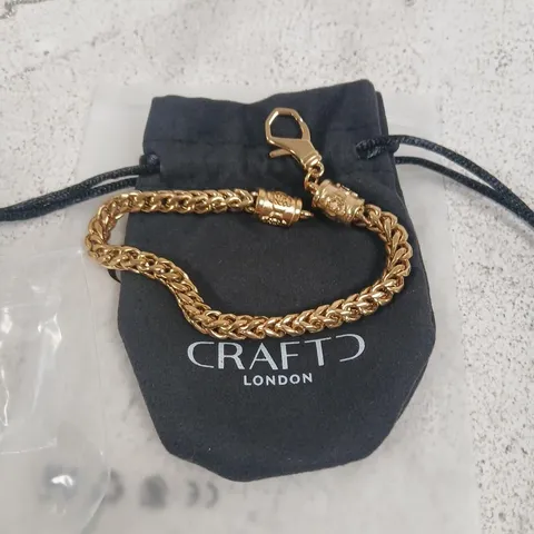 CRAFT LONDON GOLD-TONE CHAIN BRACELET WITH LOBSTER CLASP