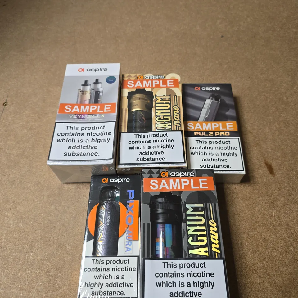 APPROXIMATELY 15 ASSORTED E-CIGARETTE PRODUCTS TO INCLUDE - ASPIRE, GEEK VAPE ETC 