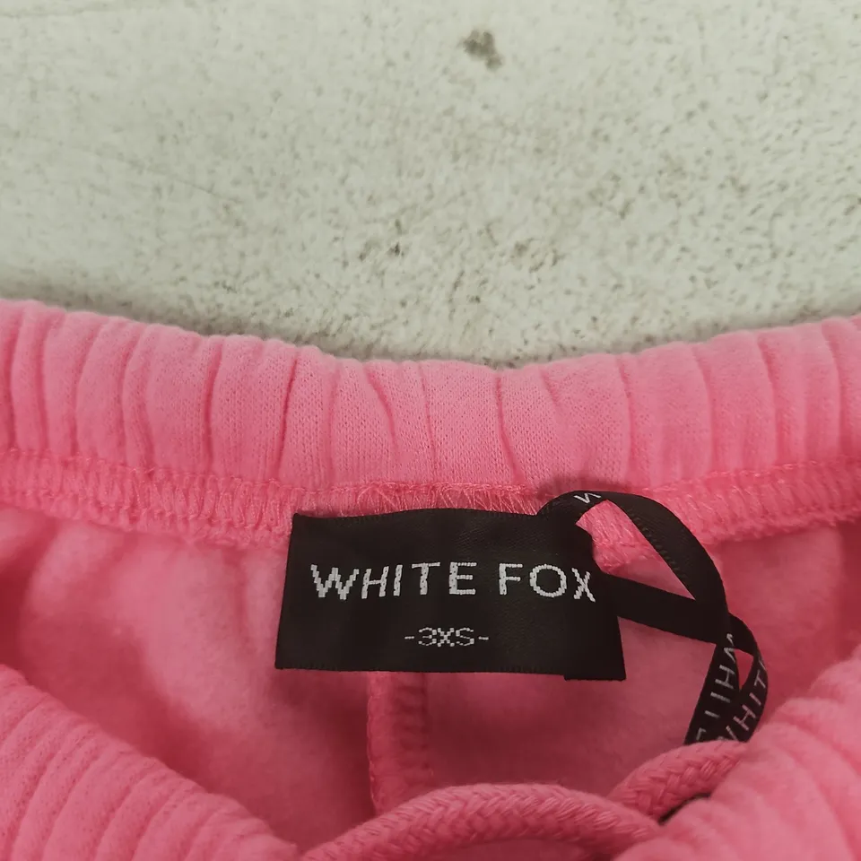 WHITE FOX WIDE LEG SWEATPANTS – BUBBLEGUM PINK, 3XS