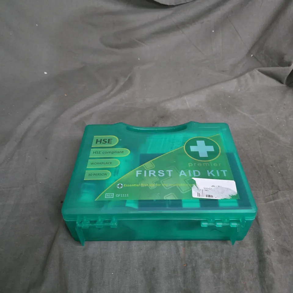 PREMIER HSE FIRST AID KIT – GREEN PLASTIC CASE WITH CONTENTS