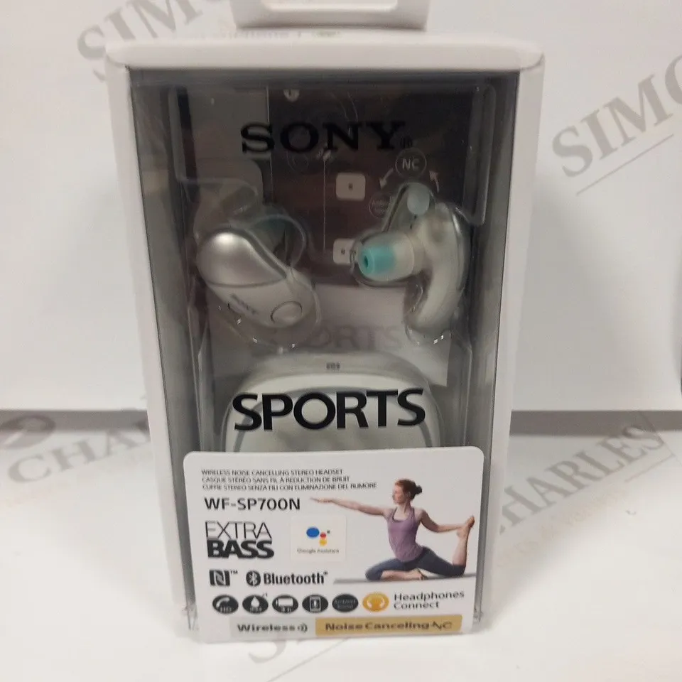 BOXED SONY SPORTS WF-SP700N WIRELESS NOISE CANCELLING STEREO HEADSET