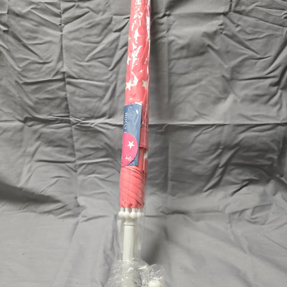 HOLLY & BEAU KIDS' PINK UMBRELLA WITH STARS APPROXIMATELY 5 PCS 