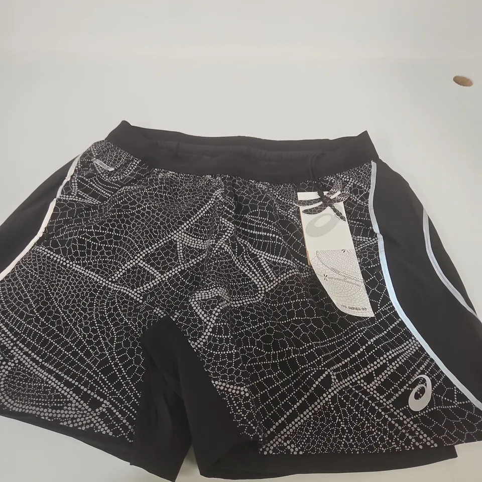 ASICS LITE-SHOW SHORT – BLACK RUNNING SHORTS, MEN’S, SIZE M