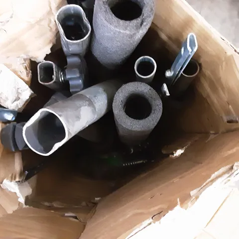 BOXED METAL PIECES INCLUDING TUBES , SPRINGS , SCREWS AND ROPE