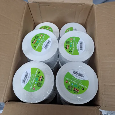 SIX ROLLS OF PREMIUM THERMAL LABEL PAPER FOR LABEL PRINTERS 20 PACK 