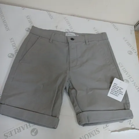 TOPMAN GREY DENIM SHORTS SIZE 30 