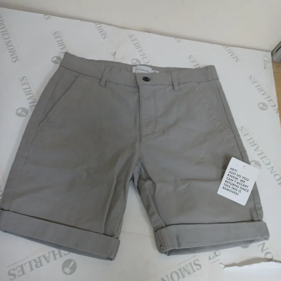 TOPMAN GREY DENIM SHORTS SIZE 30 