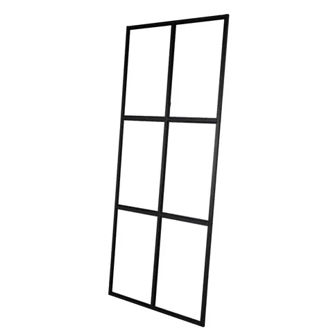 BOXED HAYDON 210CM H SINGLE PANEL ROOM DIVIDER - CLEAR/MATTE BLACK (2 BOXES)