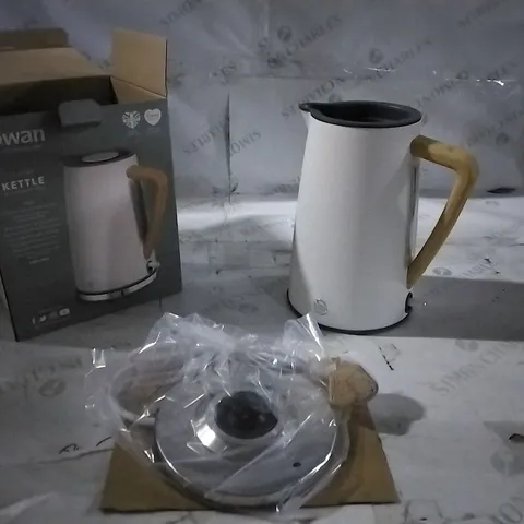 BOXED SWAN 1.7L KETTLE COTTON WHITE 