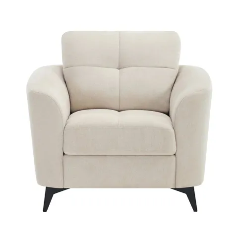 BOXED SOLNA FABRIC ACCENT CHAIR IN BEIGE