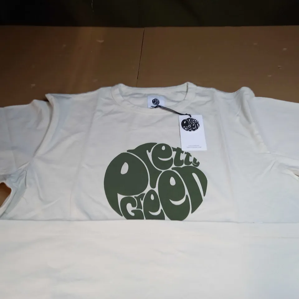 PRETTY GREEN GILLESPIE LOGO T-SHIRT SIZE L
