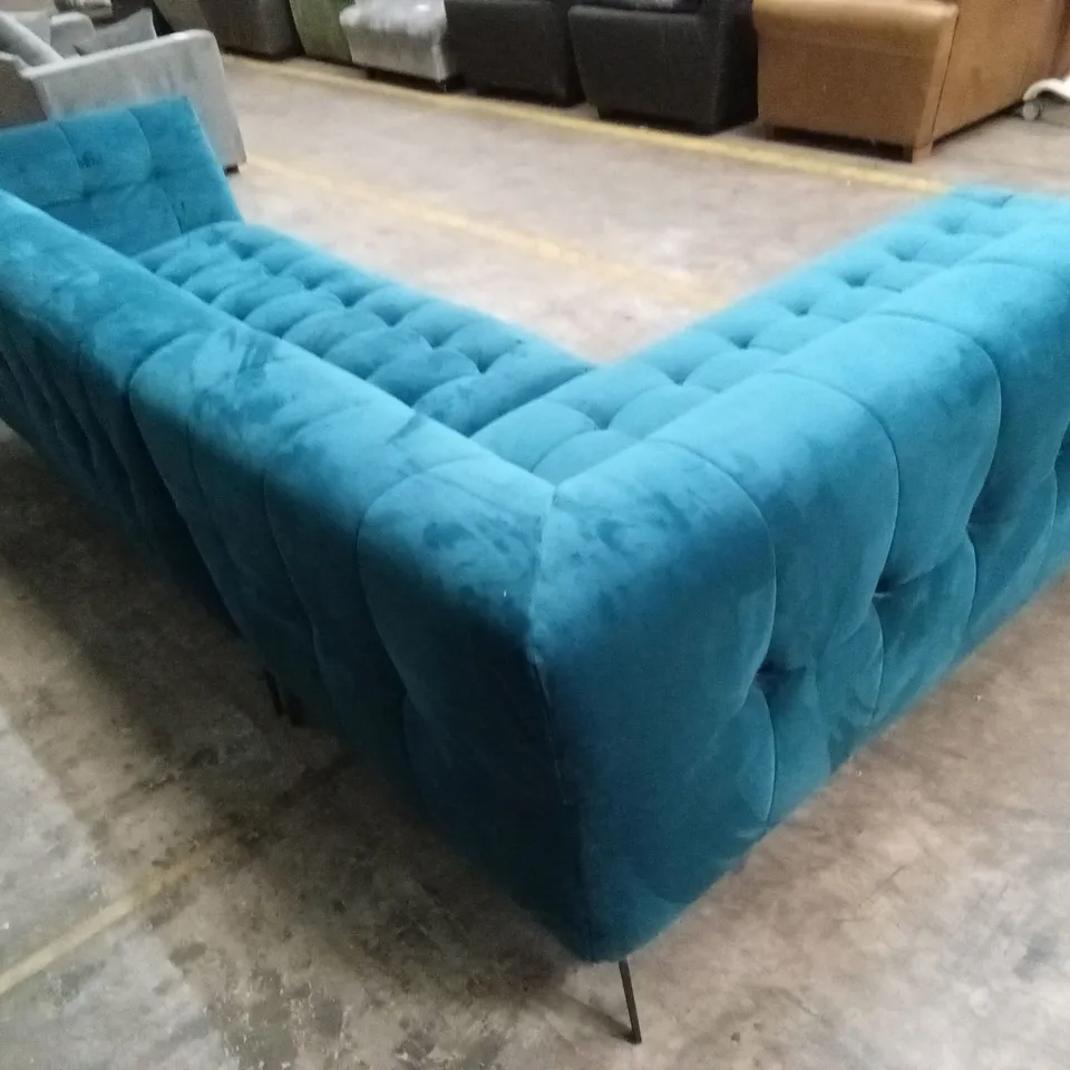 QUALITY DESIGNER MONTREAL MARLOW VELVET CORNER CHAISE GROUP