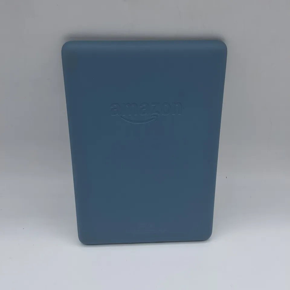 AMAZON KINDLE E-READER PQ94WIF IN BLUE WITH ART THEMED FOLIO CASE