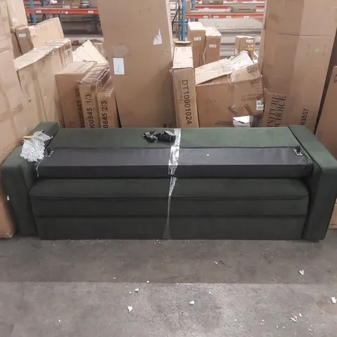 QUALITY DESIGNER 3-SEATER VELVET SOFA // ASSEMBLY REQUIRED