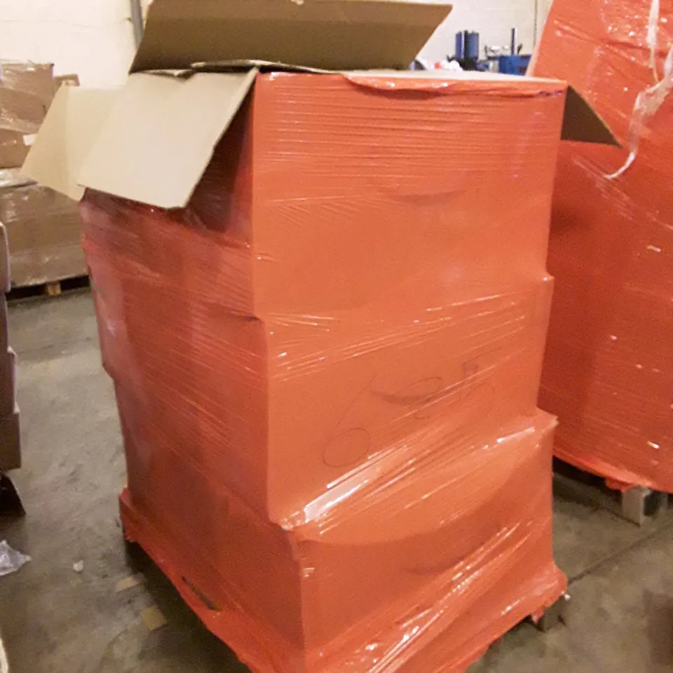 PALLET OF 6 BOXES CONTAINING ASSORTED PRODUCTS INCLUDING ELECTRIC MILK FROTHER, TOILET BRUSH, PHONE CASE, PAPER BAGS, PARTY DECORATIONS, SHOWER CURTAIN 