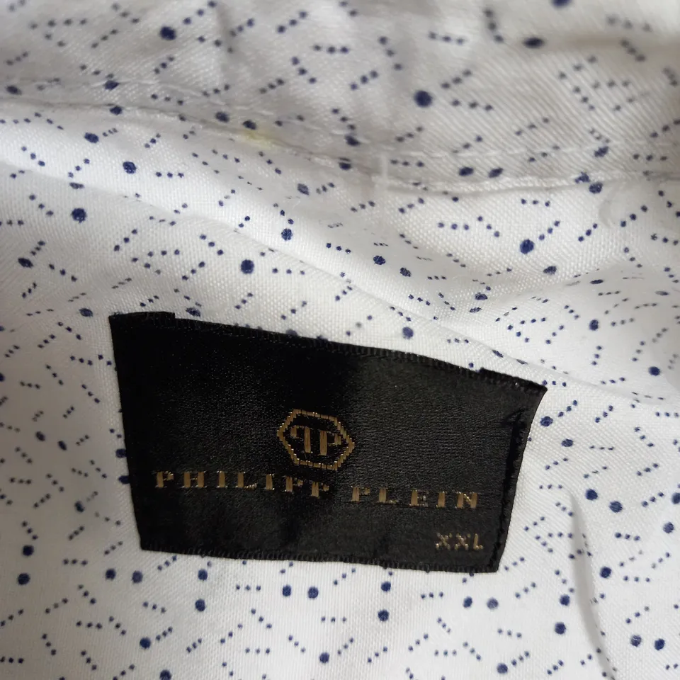 PHILIPP PLEIN WHITE SHIRT SIZE 2 XL 