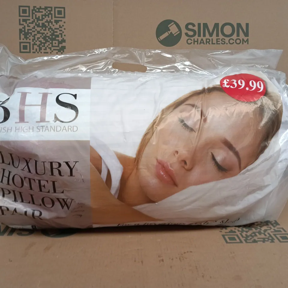 BHS BRITISH HIGH STANDARD LUXURY HOTEL PILLLOW PAIR
