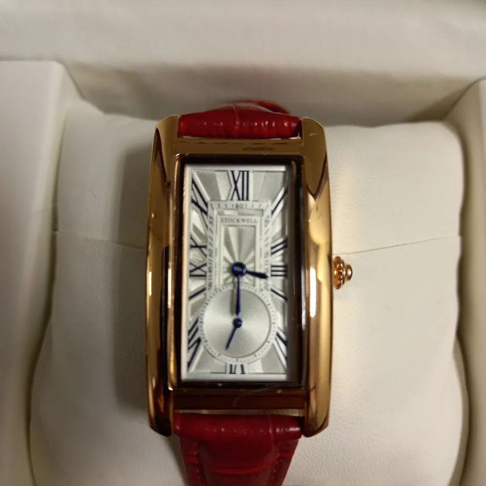 LADIES STOCKWELL WATCH – TEXTURED DIAL WITH SUB DIAL MINUTE HAND – LEATHER STRAP