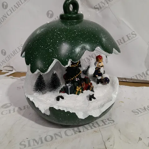 SANTA EXPRESS PRE-LIT SPHERE WITH CHRISTMAS CHARACTER SCENE