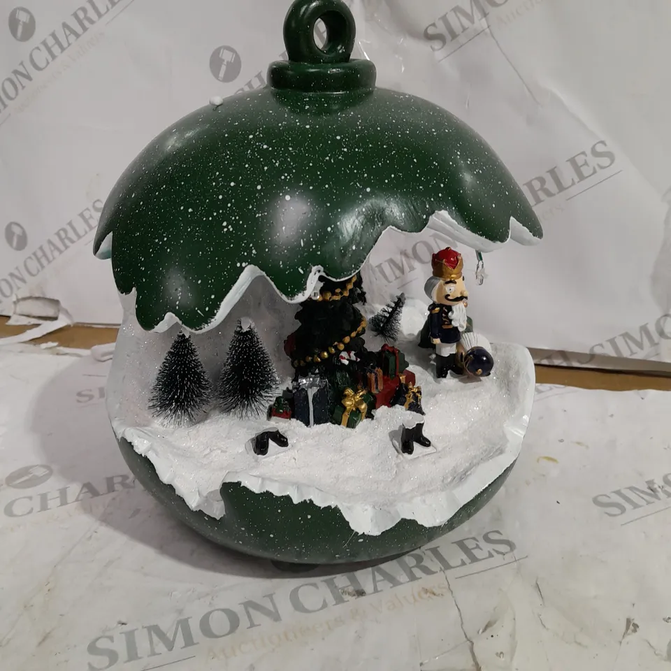 SANTA EXPRESS PRE-LIT SPHERE WITH CHRISTMAS CHARACTER SCENE