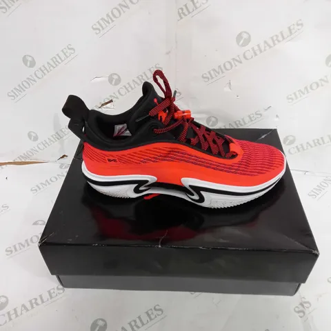 BOXED PAIR OF NIKE AIR JORDAN SPORTS SHOES IN RED - UK SIZE 12