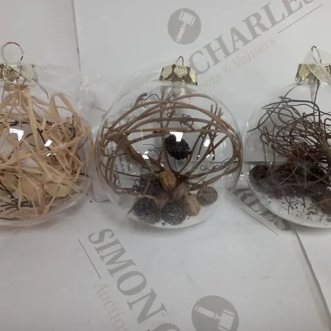 SET OF 3 FILLED BAUBLES