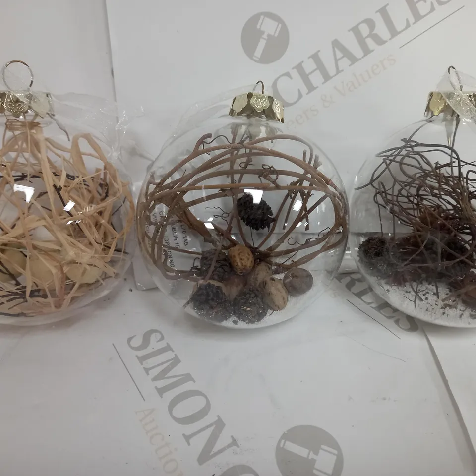 SET OF 3 FILLED BAUBLES  RRP £15.99